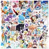 50 Peças de Adesivos de Grafite Shangri-La Desenho Animado Anime Japonês Adesivos Decorativos Criativos para Cadernos, Tablets e Garrafas de Água