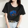 Camiseta popular de manga curta feminina da Lightning Warehouse, camisa base branca casual de verão, estilo ins versão coreana, top moderno plus size