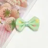Lazo de flor de cinco pétalos de tela de color caramelo de dibujos animados de colores, accesorio para el cabello DIY, accesorio de decoración para zapatos, sombreros, bolsos y ropa