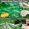 Lona Plástica Transparente à Prova de Vento, Poeira, Espessa e Impermeável para Uso Externo, Material PE, Resistente a Rasgos, Proteção contra Chuva e Sol