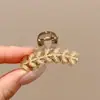Presilha Pequena de Garra em Formato de Letra, Presilha de Cabelo Meia Pinça, Piranha Lateral de Alto Padrão e Requintada, Presilha para Franja, Pequena Presilha de Tubarão, Acessório de Cabelo, Adorno de Cabeça
