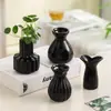 Estilo Crema de Ins Cerámica de Escritorio Jarrón Pequeño Renovación de Habitación Objetos Pequeños Cálidos Adornos de Flores Artificiales Decoración de Oficina