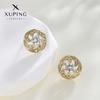 Brincos Xuping Liga Cor 14K Estrela Geométrica Coração Studs de Zircônia Luxo Leve Estilo Único para Mulheres