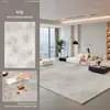 Alfombra para Sala de Estar, Lujo Ligero, Sensación de Alta Gama, Lavable y Limpiable con Trapo, Estilo Minimalista Italiano Gris, Alfombra de Mesita de Noche para Dormitorio, Engrosada, Impermeable y Resistente a las Manchas