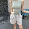 Foto Real # Camisola de Algodón Puro para Mujer Capa Interior Verano Nuevo Chica Hot Puede Usar Top Exterior Camiseta sin Mangas