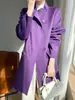 Novo Casaco Longo Dupla Face Estilo Coreano Outono/Inverno 2026 para Mulheres, Estilo Elegante para o Dia a Dia, Peça de Exterior 100% Lã Pura