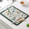 Tapete absorvente simples moderno, lama de diatomáceas macia, antiderrapante para mesa, secagem de louças, toalha de mesa descartável, tapete de drenagem para mesa de cozinha