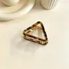 Presilha de Cabelo Triangular de Liga Metálica Estilo Coreano, Piranha Simples Oca de Acetato para Rabo de Cavalo Alto, Acessório de Cabelo para Nuca para Mulheres