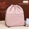 Nova bolsa de maquiagem portátil com grande capacidade, conveniente para viagens, design de cordão, bolsa de armazenamento multifuncional para viagens de negócios e artigos de higiene pessoal