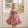 Vestido de Flores Transfronterizo de Amazon para Niños Vestido de Princesa para Cumpleaños Vestido de Dos Piezas de Estilo Occidental de Alta Gama para Niñas Actuación