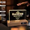 Relógio de cristal luminoso personalizado com função de luminária noturna, um presente comemorativo criativo e prático para aniversários de meninos e meninas