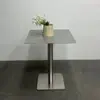 Mesa de Jantar Retangular de Ardósia Comercial Mesa de Bistrô para Restaurante Mesa de Bar Mesa de Cantina de Chá com Leite Mesa Redonda para Apartamento Tampo de Ardósia