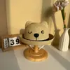 Sombreros de paja para niños al por mayor, sombreros redondos con ala de oso guiñando súper lindos para niños y niñas, sombreros de sol de verano para exteriores