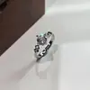 Nuevo Anillo Clásico Versátil de Zirconia Individual Versión Coreana Más Vendido Propuesta Seis Garras Quilate Abierto Ajustable