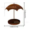 Comedouro de pássaros em formato de guarda-chuva mais vendido transfronteiriço, ornamento de pendurar para jardim e pátio, comedouro de pássaros com topo de guarda-chuva em bronze antigo