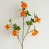 Venta al por mayor de fábrica de arreglos florales pequeños de alta calidad, Serie de colores de primavera de flores silvestres, Flores artificiales para decoración de salón de bodas