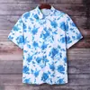 Camisa Havaiana Masculina e Feminina de Design Transfronteiriço Amazon Casual e Confortável Respirável Secagem Rápida Estampada Digitalmente em 3D Manga Curta