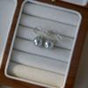 Pendientes de perla gris plateado de alta calidad simples para mujer, calidad Shijia, muchos pendientes de clip de lino, bobina de mosquito