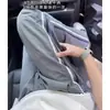 Pantalones de Secado Rápido con Tres Rayas Estilo Americano para Hombre, Pantalones Deportivos de Verano Finos con Bloques de Color, Pantalones Casuales Sueltos de Pierna Recta para Parejas