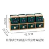 Conjunto Criativo de Potes de Cerâmica para Temperos para Cozinha Doméstica, Conjunto de Seis Peças Estilo Japonês com Frascos de Temperos e Pote de Sal