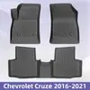 Adecuado para Chevrolet Cruze 2016-2021 Tapetes de Piso TPE Material 3D para Todo Clima Tapete de Cajuela