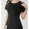 Conjunto de outfit de yoga de verano para mujer, camiseta de fitness fina de manga corta de secado rápido, shorts deportivos casuales holgados para correr para uso al aire libre