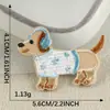 Nuevos Pegatinas Bordadas Originales de Animales de Dibujos Animados Cachorro Venta Directa de Fábrica Accesorios Decorativos DIY para Ropa Funda de Teléfono Móvil Pegatinas de Tela