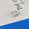 Anillo en Blanco de Plata de Ley S925 Forma de Pera 6*8mm Acabado Cepillado Base Floral Piedra Sin Montar Componente DIY