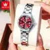 Dropshipping Oris Olevs Nuevo Transfronterizo con Incrustaciones de Diamantes Nicho para Mujer Resistente al Agua de Alto Valor Cuarzo Reloj para Mujer