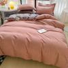 Suministro Directo de Fábrica de Juego de Cuatro Piezas Nuevo Sencillo de Algodón Cepillado Estampado de Aloe Vera para Ropa de Cama de Verano Delgada y Fundas de Edredón al por Mayor