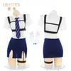Feimu Roupa Íntima Sexy Uniforme de Instrutor Hot Bondage Conjunto Pijama Sexy Revelador de Coelho Zy192