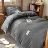 2026 Nuevo Modelo Juego de Ropa de Cama de Tres Piezas 100% Algodón para Dormitorio Estudiantil, 0.9 Algodón Puro para Cama de Dormitorio, Funda de Edredón Individual, Sábana Ajustable, Ropa de Cama