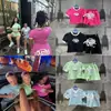 Marca de moda estilo americano SYNA WORLD Traje de manga corta estilo taladro High Street Hip Hop Ins Verano Pantalones cortos casuales para hombres y mujeres