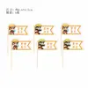Decorações para Bolo de Aniversário Anime Naruto Mesa de Sobremesas Toppers para Bolo de Aniversário Push Pop Enfeites de Sobremesa