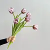 Tulipas Hidratantes de Toque Real Tulipas Impressas em 3D de Toque Real Tulipas para Fotografia Decoração de Casa Adereços Buquê de Flores Artificiais
