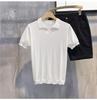 Polo de manga corta con temperamento británico de Corea del Sur para hombre, estilo coreano, ajustado, de color liso, de media manga, camiseta de moda para hombre