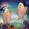 Decoração de halloween layout externo Lanterna de terror de halloween Lustre de Fantasma Luzes coloridas LED Fio de luz piscante