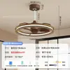 Nova luminária de teto ventilador de quarto estilo vintage francês, ventilador de teto moderno minimalista silencioso com luz integrada de proteção ocular para salas de estar e jantar