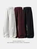 Pantalones Casuales de Estilo Americano de Cinco Rayas Bloque de Color, Pantalones Deportivos Sueltos de Pierna Recta para Otoño, Pantalones de Chándal Bordados de Marca de Moda