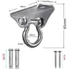 Placa de Suspensão Fixa de Aço Inoxidável 304 Suporte de Balanço Gancho Giratório para Cadeira de Rede Acessórios para Balanço ao Ar Livre