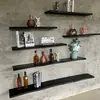 Amazon al por mayor Colgante de pared Hermoso Decorativo Panel de una palabra Dormitorio Sala de estar Pared de fondo Madera Simple Almacenamiento