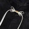 Botones de Rana Qipao Cola Larga Mariposa Cuentas Doradas Botones Estilo Chino Cuentas de Jade Botones con Borla Hecho a Mano Nuevo Estilo Chino Hanfu