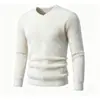2026 Nuevo Suéter de Punto de Lana Sintética de Visón para Hombre con Cuello Redondo Ropa de Punto Talla Grande Moda Casual Camisa Base