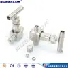Suministro de férula de instrumento de acero inoxidable 1/4 válvula de aguja
