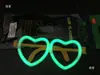 Combinação de Acessórios Glow Stick, Presilhas de Cabelo, Óculos de Caveira em Formato de Coração, Suporte para Lanterna, Conector Triplo, Design DIY