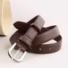 Cinto de Couro Neutro Simples para Mulheres, Estilo Nicho para o Dia a Dia, Faixa de Cintura Versátil Casual para Combinar com Jeans