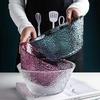 Tigela de Vidro para Salada Doméstica Tigela Grande para Cozinhar Padrão Martelo Tigela de Frutas Padrão Martelo Vidro Tigela Grande para Salada Atacado
