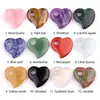 2334-Collar de Ágata Corazón de Cristal Natural Corazón de Melocotón Torcido Colgante 30mm Suministro de Colgante para Joyería DIY