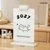 Proyecto Cultural y Creativo Gato Lindo Año 2027 Año de la Oveja Calendario de Registro de Escritorio de Dibujos Animados para Estudiantes de Alto Valor Adorno Pequeño