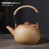 Estilo Japonês Vintage Pote Garra Fogo Aberto Pote Abóbora Aquecer Chá Fogareiro de Chá para Exterior Bule Portátil Anti-queimadura com Cabo Longo e Corda
